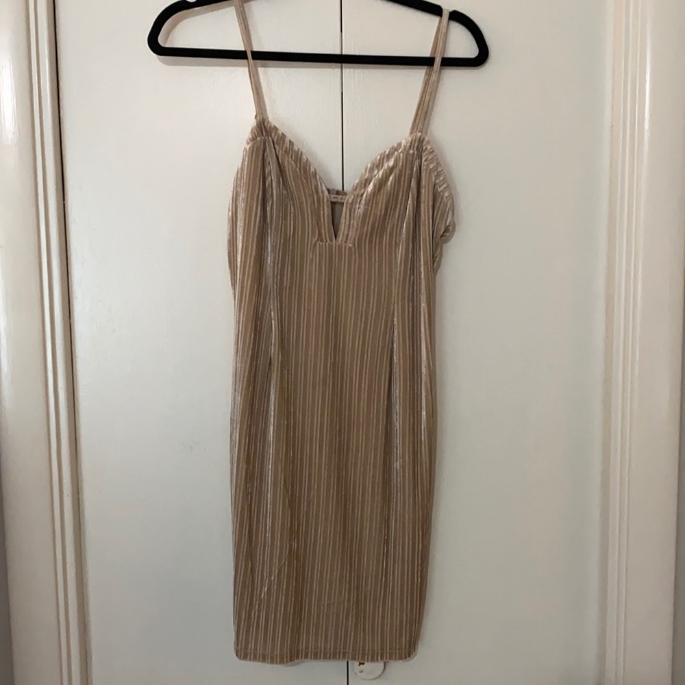 Forever 21 taupe velour dress